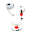 AirPods 第3世代 専用 デザインスキンシール airpods 3 用 エアポッド 3 用 第三世代(2021)対応 2枚入り 各2枚セット イヤホン カバー デコレーション アクセサリー デコシール 005686 イラスト サンタ