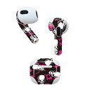 AirPods 第3世代 専用 デザインスキンシール airpods 3 用 エアポッド 3 用 第三世代(2021)対応 2枚入り 各2枚セット イヤホン カバー デコレーション アクセサリー デコシール 005765 骸骨 ドクロ 模様(2)