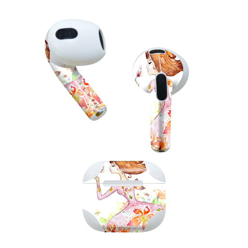 AirPods 第3世代 専用 デザインスキンシール airpods 3 用 エアポッド 3 用 第三世代(2021)対応 2枚入り 各2枚セット イヤホン カバー デコレーション アクセサリー デコシール 005773 イラスト 花 AirPods 第3世代 専用 デザインスキンシール airpods 3 用 エアポッド 3 用 第三世代(2021)対応 2枚入り 各2枚セット イヤホン カバー デコレーション アクセサリー デコシール 005773 イラスト 花