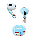 AirPods 第3世代 専用 デザインスキンシール airpods 3 用 エアポッド 3 用 第三世代(2021)対応 2枚入り 各2枚セット イヤホン カバー デコレーション アクセサリー デコシール 005796 キャラクター 冬 サンタ