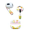 AirPods 第3世代 専用 デザインスキンシール airpods 3 用 エアポッド 3 用 第三世代(2021)対応 2枚入り 各2枚セット イヤホン カバー デコレーション アクセサリー デコシール 006102 花