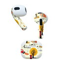 AirPods 第3世代 専用 デザインスキンシール airpods 3 用 エアポッド 3 用 第三世代(2021)対応 2枚入り 各2枚セット イヤホン カバー デコレーション アクセサリー デコシール 006220 車 秋 イラスト