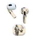 AirPods 第3世代 専用 デザインスキンシール airpods 3 用 エアポッド 3 用 第三世代(2021)対応 2枚入り 各2枚セット イヤホン カバー デコレーション アクセサリー デコシール 006240 うさぎ 英語 イラスト