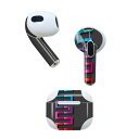 AirPods 第3世代 専用 デザインスキンシール airpods 3 用 エアポッド 3 用 第三世代(2021)対応 2枚入り 各2枚セット イヤホン カバー デコレーション アクセサリー デコシール 006567 カラフル レインボー