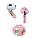 AirPods 第3世代 専用 デザインスキンシール airpods 3 用 エアポッド 3 用 第三世代(2021)対応 2枚入り 各2枚セット イヤホン カバー デコレーション アクセサリー デコシール 006710 アリス うさぎ