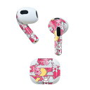 AirPods 第3世代 専用 デザインスキンシール airpods 3 用 エアポッド 3 用 第三世代(2021)対応 2枚入り 各2枚セット イヤホン カバー デコレーション アクセサリー デコシール 006722 うさぎ 動物 イラスト