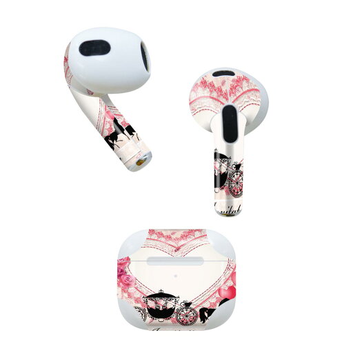 AirPods 第3世代 専用 デザインスキンシール airpods 3 用 エアポッド 3 用 第三世代(2021)対応 2枚入り 各2枚セット イヤホン カバー デコレーション アクセサリー デコシール 006725 ハート 馬車 AirPods 第3世代 専用 デザインスキンシール airpods 3 用 エアポッド 3 用 第三世代(2021)対応 2枚入り 各2枚セット イヤホン カバー デコレーション アクセサリー デコシール 006725 ハート 馬車