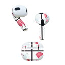 AirPods 第3世代 専用 デザインスキンシール airpods 3 用 エアポッド 3 用 第三世代(2021)対応 2枚入り 各2枚セット イヤホン カバー デコレーション アクセサリー デコシール 006772 ハート 人物(2)