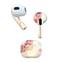AirPods 第3世代 専用 デザインスキンシール airpods 3 用 エアポッド 3 用 第三世代(2021)対応 2枚入り 各2枚セット イヤホン カバー デコレーション アクセサリー デコシール 006858 写真 人物 花(2)