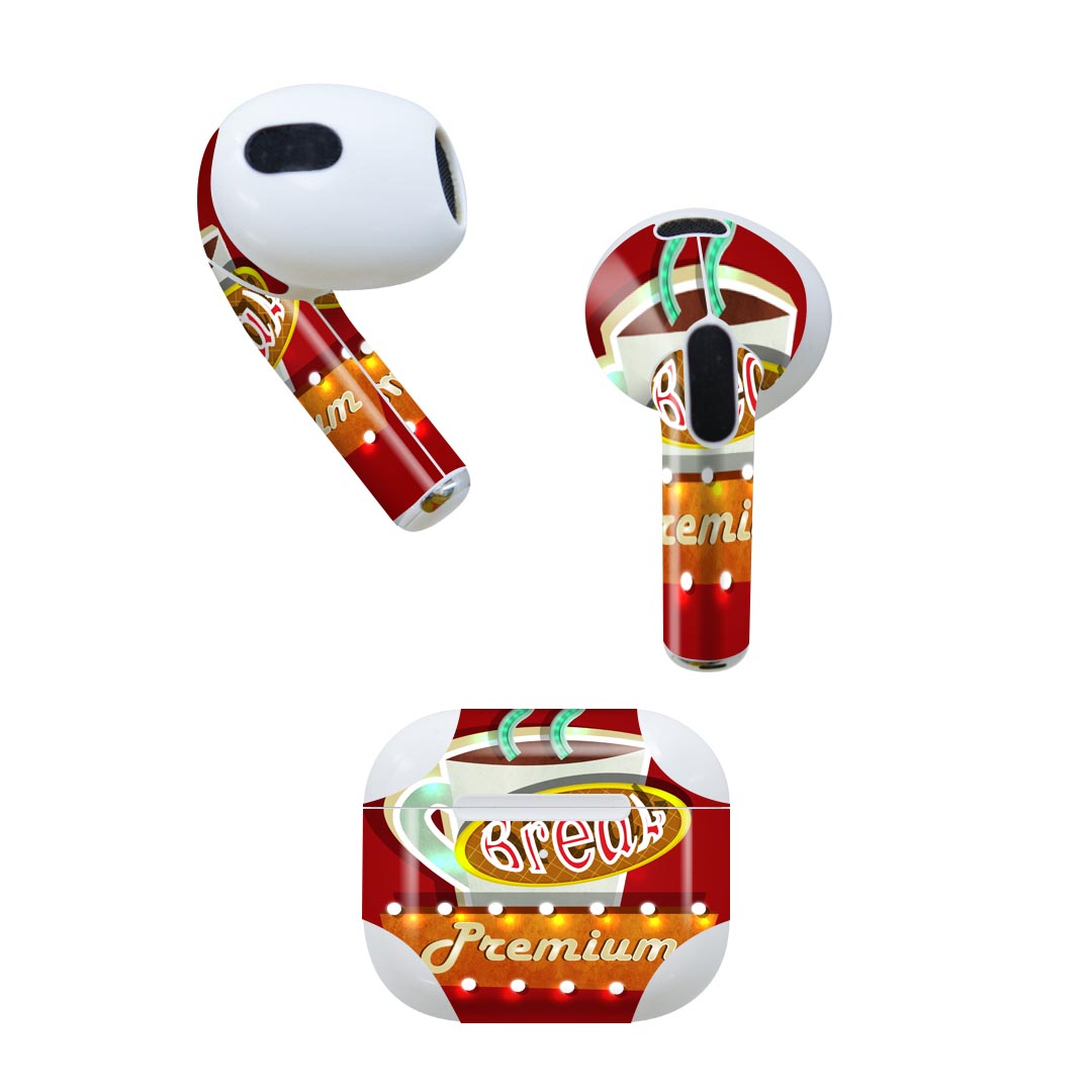 AirPods 第3世代 専用 デザインスキンシール airpods 3 用 エアポッド 3 用 第三世代（2021）対応 2枚..