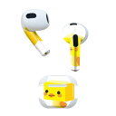 AirPods 第3世代 専用 デザインスキンシール airpods 3 用 エアポッド 3 用 第三世代(2021)対応 2枚入り 各2枚セット イヤホン カバー デコレーション アクセサリー デコシール 007136 ひよこ キャラクター(2)