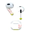 AirPods 第3世代 専用 デザインスキンシール airpods 3 用 エアポッド 3 用 第三世代(2021)対応 2枚入り 各2枚セット イヤホン カバー デコレーション アクセサリー デコシール 007167 アニマル うさぎ キャラクター
