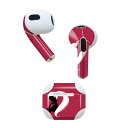 AirPods 第3世代 専用 デザインスキンシール airpods 3 用 エアポッド 3 用 第三世代(2021)対応 2枚入り 各2枚セット イヤホン カバー デコレーション アクセサリー デコシール 007237 人物 赤 レッド(2)