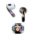 AirPods 第3世代 専用 デザインスキンシール airpods 3 用 エアポッド 3 用 第三世代(2021)対応 2枚入り 各2枚セット イヤホン カバー デコレーション アクセサリー デコシール 007294 イラスト 人物 カラフル レインボー