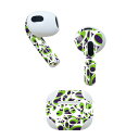 AirPods 第3世代 専用 デザインスキンシール airpods 3 用 エアポッド 3 用 第三世代(2021)対応 2枚入り 各2枚セット イヤホン カバー デコレーション アクセサリー デコシール 007314 模様 水玉 モンスター