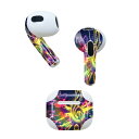 AirPods 第3世代 専用 デザインスキンシール airpods 3 用 エアポッド 3 用 第三世代(2021)対応 2枚入り 各2枚セット イヤホン カバー デコレーション アクセサリー デコシール 007398 音符 カラフル レインボー
