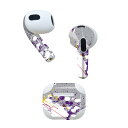 AirPods 第3世代 専用 デザインスキンシール airpods 3 用 エアポッド 3 用 第三世代(2021)対応 2枚入り 各2枚セット イヤホン カバー デコレーション アクセサリー デコシール 007574 インク ペンキ 灰色 グレー(2)
