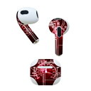 AirPods 第3世代 専用 デザインスキンシール airpods 3 用 エアポッド 3 用 第三世代(2021)対応 2枚入り 各2枚セット イヤホン カバー デコレーション アクセサリー デコシール 007744 メーター 赤 レッド(2)