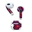 AirPods 第3世代 専用 デザインスキンシール airpods 3 用 エアポッド 3 用 第三世代(2021)対応 2枚入り 各2枚セット イヤホン カバー デコレーション アクセサリー デコシール 007783 蝶 人物 カラフル レインボー