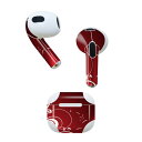 AirPods 第3世代 専用 デザインスキンシール airpods 3 用 エアポッド 3 用 第三世代(2021)対応 2枚入り 各2枚セット イヤホン カバー デコレーション アクセサリー デコシール 007999 赤 レッド 植物 デザイン(2)