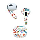 AirPods 第3世代 専用 デザインスキンシール airpods 3 用 エアポッド 3 用 第三世代(2021)対応 2枚入り 各2枚セット イヤホン カバー デコレーション アクセサリー デコシール 008027 カラフル 数字 デザイン 三角(2)