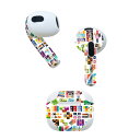 AirPods 第3世代 専用 デザインスキンシール airpods 3 用 エアポッド 3 用 第三世代(2021)対応 2枚入り 各2枚セット イヤホン カバー デコレーション アクセサリー デコシール 008033 カラフル 数字 矢印 デザイン(2)