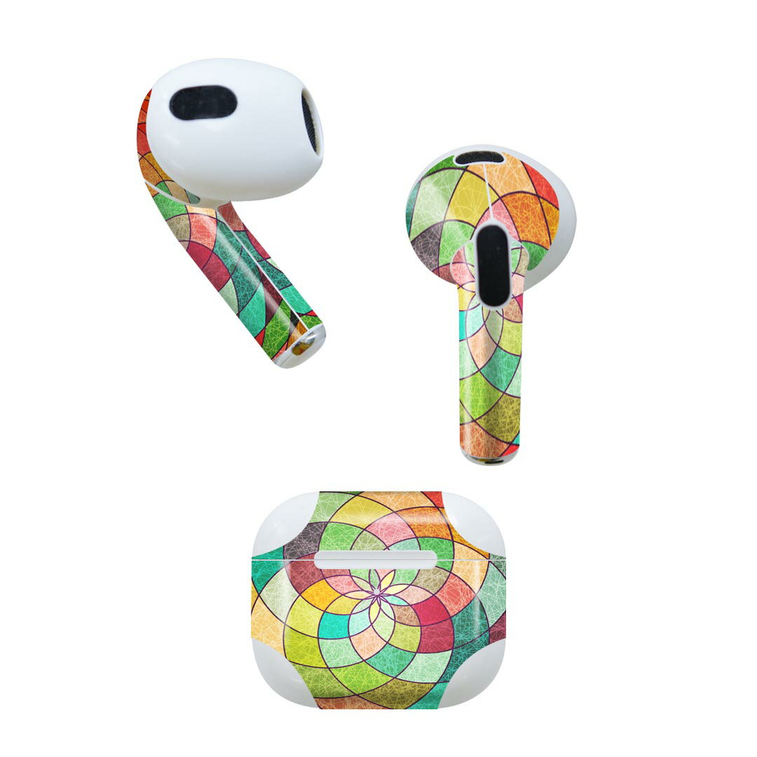 AirPods 第3世代 専用 デザインスキンシール airpods 3 用 エアポッド 3 用 第三世代（2021）対応 2枚..