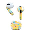 AirPods 第3世代 専用 デザインスキンシール airpods 3 用 エアポッド 3 用 第三世代(2021)対応 2枚入り 各2枚セット イヤホン カバー デコレーション アクセサリー デコシール 008117 アニマル ハート 花 うさぎ 兎