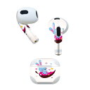 AirPods 第3世代 専用 デザインスキンシール airpods 3 用 エアポッド 3 用 第三世代(2021)対応 2枚入り 各2枚セット イヤホン カバー デコレーション アクセサリー デコシール 008360 兎 うさぎ イラスト ハート