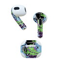 AirPods 第3世代 専用 デザインスキンシール airpods 3 用 エアポッド 3 用 第三世代(2021)対応 2枚入り 各2枚セット イヤホン カバー デコレーション アクセサリー デコシール 008518 イラスト 音楽 モンスター