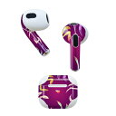 AirPods 第3世代 専用 デザインスキンシール airpods 3 用 エアポッド 3 用 第三世代(2021)対応 2枚入り 各2枚セット イヤホン カバー デコレーション アクセサリー デコシール 008521 手 モンスター イラスト 紫