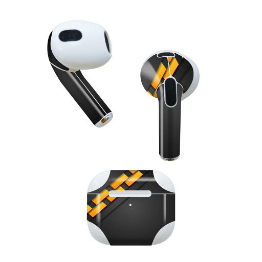 AirPods 第3世代 専用 デザインスキンシール airpods 3 用 エアポッド 3 用 第三世代(2021)対応 2枚入り 各2枚セット イヤホン カバー デコレーション アクセサリー デコシール 008534 黒 ブラック イエロー 黄色 模様 AirPods 第3世代 専用 デザインスキンシール airpods 3 用 エアポッド 3 用 第三世代(2021)対応 2枚入り 各2枚セット イヤホン カバー デコレーション アクセサリー デコシール 008534 黒 ブラック イエロー 黄色 模様