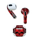 AirPods 第3世代 専用 デザインスキンシール airpods 3 用 エアポッド 3 用 第三世代(2021)対応 2枚入り 各2枚セット イヤホン カバー デコレーション アクセサリー デコシール 008543 2015 カレンダー 骸骨 赤 レッド