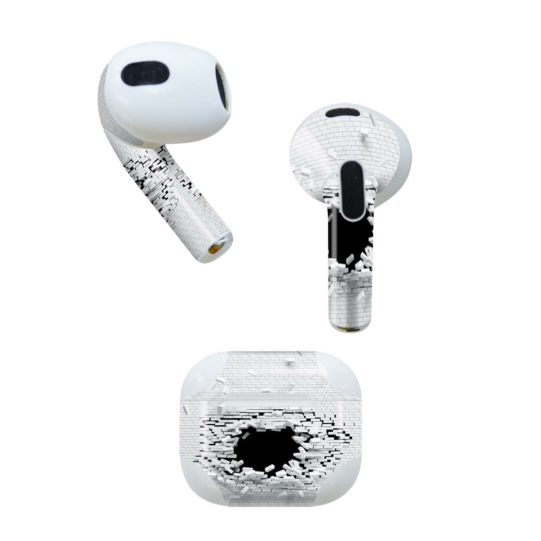 AirPods 第3世代 専用 デザインスキンシール airpods 3 用 エアポッド 3 用 第三世代（2021）対応 2枚..