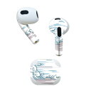 AirPods 第3世代 専用 デザインスキンシール airpods 3 用 エアポッド 3 用 第三世代(2021)対応 2枚入り 各2枚セット イヤホン カバー デコレーション アクセサリー デコシール 008928 うさぎ 亀 イラスト