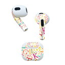AirPods 第3世代 専用 デザインスキンシール airpods 3 用 エアポッド 3 用 第三世代(2021)対応 2枚入り 各2枚セット イヤホン カ...