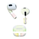 AirPods 第3世代 専用 デザインスキンシール airpods 3 用 エアポッド 3 用 第三世代(2021)対応 2枚入り 各2枚セット イヤホン カバー デコレーション アクセサリー デコシール 009350 チェック ピンク(2)