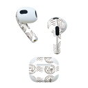 AirPods 第3世代 専用 デザインスキンシール airpods 3 用 エアポッド 3 用 第三世代(2021)対応 2枚入り 各2枚セット イヤホン カバー デコレーション アクセサリー デコシール 009432 クリスマス サンタ 雪 結晶
