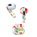 AirPods 第3世代 専用 デザインスキンシール airpods 3 用 エアポッド 3 用 第三世代(2021)対応 2枚入り 各2枚セット イヤホン カバー デコレーション アクセサリー デコシール 009440 クリスマス サンタ カラフル