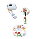 AirPods 第3世代 専用 デザインスキンシール airpods 3 用 エアポッド 3 用 第三世代(2021)対応 2枚入り 各2枚セット イヤホン カバー デコレーション アクセサリー デコシール 009454 クリスマス サンタ 雪 結晶