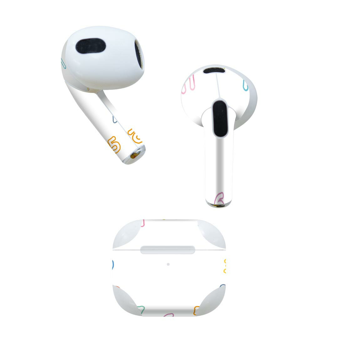AirPods 第3世代 専用 デザインスキンシール airpods 3 用 エアポッド 3 用 第三世代（2021）対応 2枚..