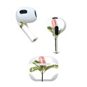 AirPods 第3世代 専用 デザインスキンシール airpods 3 用 エアポッド 3 用 第三世代(2021)対応 2枚入り 各2枚セット イヤホン カバー デコレーション アクセサリー デコシール 009571 植物 赤 緑