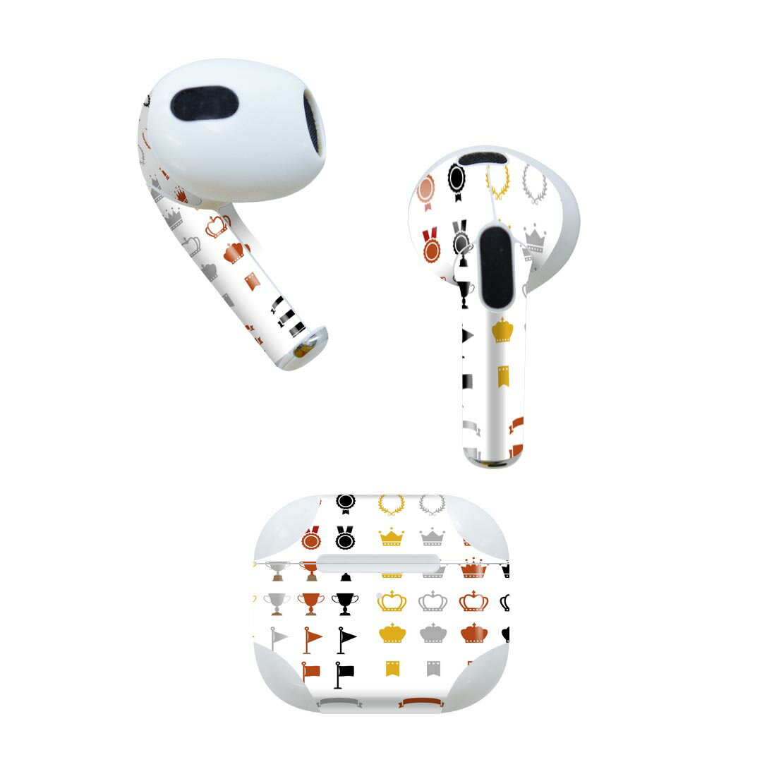AirPods 第3世代 専用 デザインスキンシール airpods 3 用 エアポッド 3 用 第三世代（2021）対応 2枚..