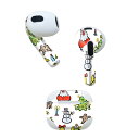AirPods 第3世代 専用 デザインスキンシール airpods 3 用 エアポッド 3 用 第三世代(2021)対応 2枚入り 各2枚セット イヤホン カバー デコレーション アクセサリー デコシール 009703 クリスマス サンタ イラスト