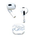 AirPods 第3世代 専用 デザインスキンシール airpods 3 用 エアポッド 3 用 第三世代(2021)対応 2枚入り 各2枚セット イヤホン カバー デコレーション アクセサリー デコシール 009725 動物 うさぎ ハート