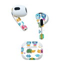 AirPods 第3世代 専用 デザインスキンシール airpods 3 用 エアポッド 3 用 第三世代(2021)対応 2枚入り 各2枚セット イヤホン カバー デコレーション アクセサリー デコシール 009791 動物 うさぎ キャラクター
