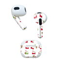 AirPods 第3世代 専用 デザインスキンシール airpods 3 用 エアポッド 3 用 第三世代(2021)対応 2枚入り 各2枚セット イヤホン カバー デコレーション アクセサリー デコシール 009955 クリスマス サンタ キャラクター