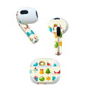 AirPods 第3世代 専用 デザインスキンシール airpods 3 用 エアポッド 3 用 第三世代(2021)対応 2枚入り 各2枚セット イヤホン カバー デコレーション アクセサリー デコシール 009964 クリスマス サンタ 雪だるま