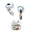 AirPods 第3世代 専用 デザインスキンシール airpods 3 用 エアポッド 3 用 第三世代(2021)対応 2枚入り 各2枚セット イヤホン カバー デコレーション アクセサリー デコシール 009977 クリスマス サンタ キャラクター