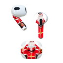 AirPods 第3世代 専用 デザインスキンシール airpods 3 用 エアポッド 3 用 第三世代(2021)対応 2枚入り 各2枚セット イヤホン カバー デコレーション アクセサリー デコシール 009980 クリスマス サンタ 写真